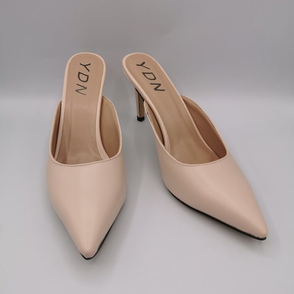 dressy low heel mules